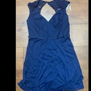 David’s Bridal Navy Blue Dress Size 12